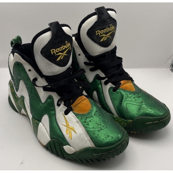 2013 Reebok Kamikaze II Rain Drops Seattle Supersonics Shawn Kemp Mens 9.5